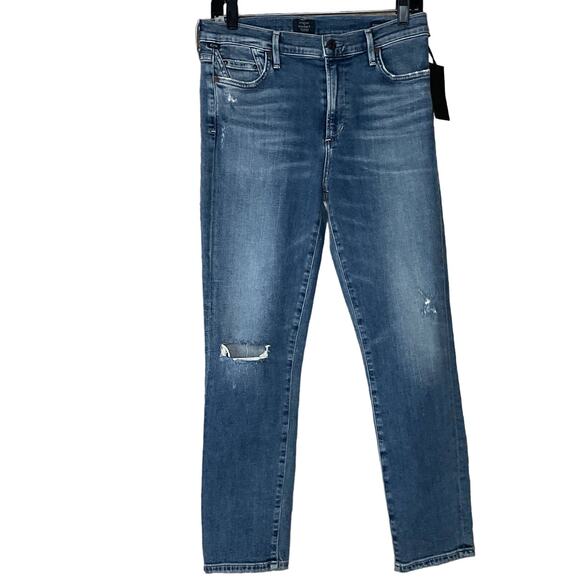 Citizens of Humanity Rocket Crop High Rise Skinny Jeans Reminisce Blue SZ 30 NWT - Picture 1 of 15